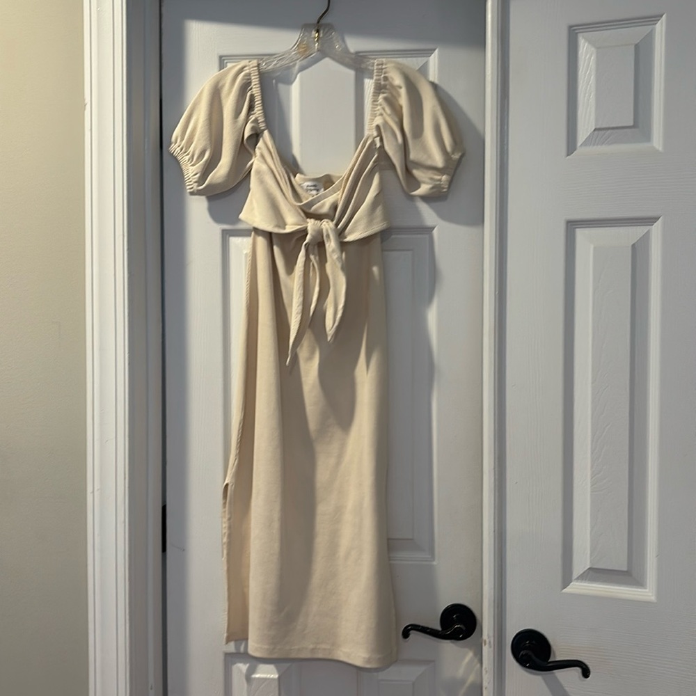 The Drop Womens Knot-Front Puff-Sleeve Dress by @Sivanayladresses